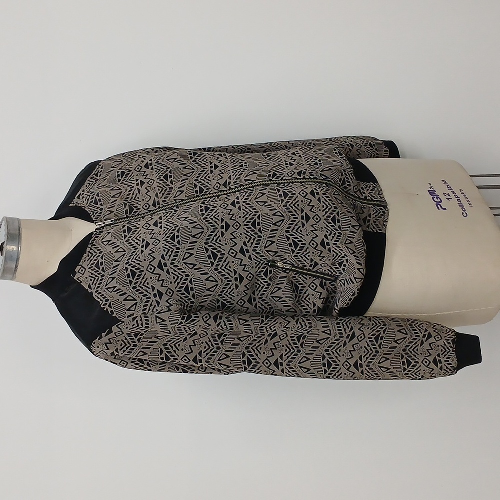 Mind Code 80's Geometric Style Bomber Jacket Size L - Picture 2 of 9